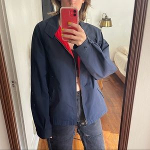 navy London fog bomber jacket